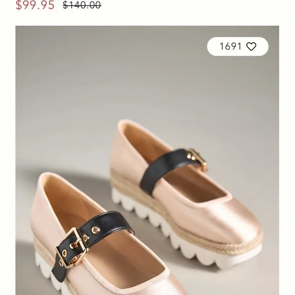 Chic Women's Mary Jane Flats with Black Strap - Picture 1 of 1